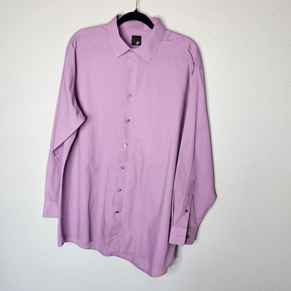 J.Ferrar Mens Modern Fit Dress Shirt Purple XL 17-17.5 34-35 Long‎ Sleeve